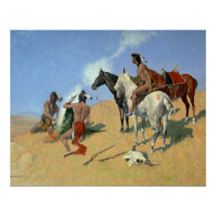 Poster Signaux de fumée indiens américains