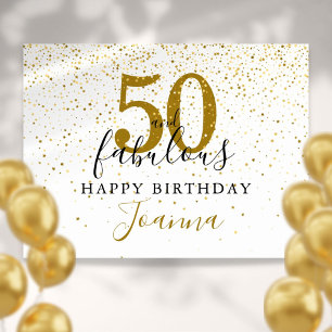 Poster Signe 50 ans et Incroyable Or et Noir pour Anniver