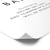 Poster Signe à barre ouverte de la typographie chic (Coin)