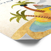 Poster Signe Ahoy C'est un garçon Baby shower Boissons (Coin)