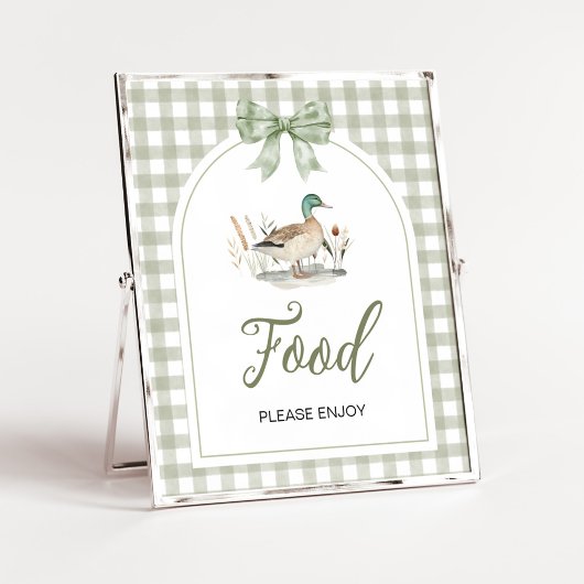 Poster SIGNE ALIMENTAIRE En vichy Canard Mallard