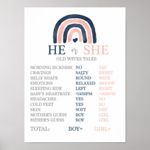 Poster Signe Arc-en-ciel des vieilles baleines