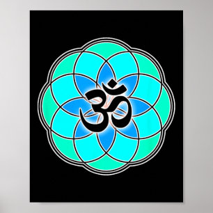 Poster Signe Aum Yoga Méditation Graine De Vie Fleur De L