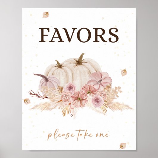 Poster Signe Automne Baby shower Faveurs (Devant)