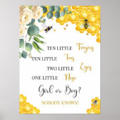 Poster SIGNE Baby shower Abeille Dix Petits Doigts (Devant)