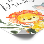 Poster SIGNE Baby shower Animaux Jungle Aliments et boiss (Coin)