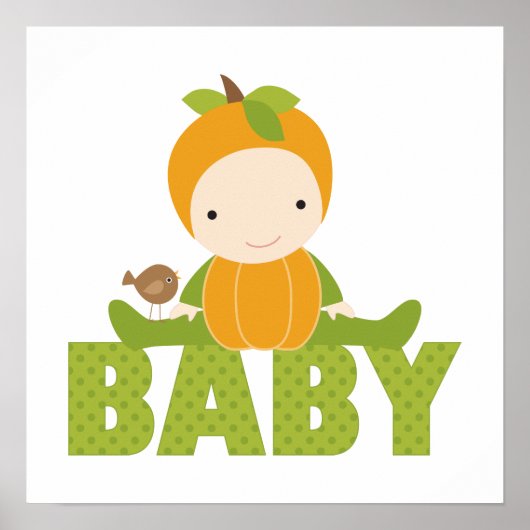 Poster SIGNE Baby shower Automne (Devant)