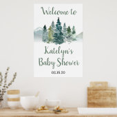 Poster SIGNE Baby shower aventure rustique (Cuisine)