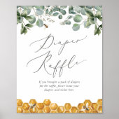 Poster SIGNE Baby shower Bee Greenery (Devant)