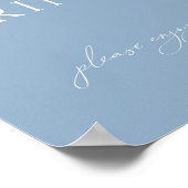 Poster SIGNE Baby shower Bleu Dusty (Coin)