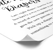 Poster SIGNE Baby shower CALLA Bee Late Night Diapers (Coin)