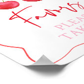 Poster Signe Baby shower de cerisier rose Bow (Coin)