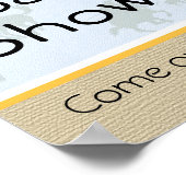 Poster SIGNE Baby shower DE Cowboy Ouest (Coin)