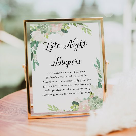 Poster SIGNE Baby shower DEVON Late Night Diapers