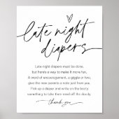 Poster SIGNE Baby shower EVERLEIGH Late Night Diapers (Devant)