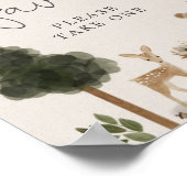 Poster SIGNE baby shower Faveurs Boho Woodland (Coin)