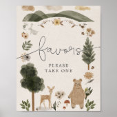 Poster SIGNE baby shower Faveurs Boho Woodland (Devant)