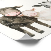 Poster SIGNE Baby shower Favorite des animaux de petite f (Coin)