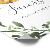 Poster SIGNE Baby shower Fentes jumelles (Coin)