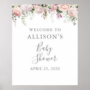 Poster SIGNE Baby shower Floral Spring