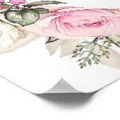 Poster SIGNE Baby shower Floral Spring (Coin)