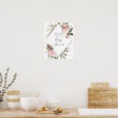 Poster SIGNE Baby shower Floral Spring (Cuisine)