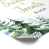 Poster SIGNE Baby shower forestier de la forêt de friandi (Coin)