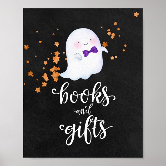 Poster SIGNE Baby shower Halloween Livres et Cadeaux (Devant)