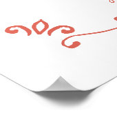 Poster SIGNE Baby shower illustrée manuscrit en blanc (Coin)