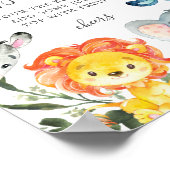 Poster SIGNE Baby shower Jungle Animaux Mimosa Bar (Coin)