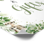 Poster SIGNE Baby shower Jungle Vert Livres et cadeaux (Coin)