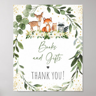 Poster SIGNE Baby shower Livres & Cadeaux Woodland