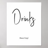Poster SIGNE Baby shower Neutre Moderne Simple Boissons (Devant)