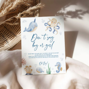 Poster SIGNE Baby shower Océanique