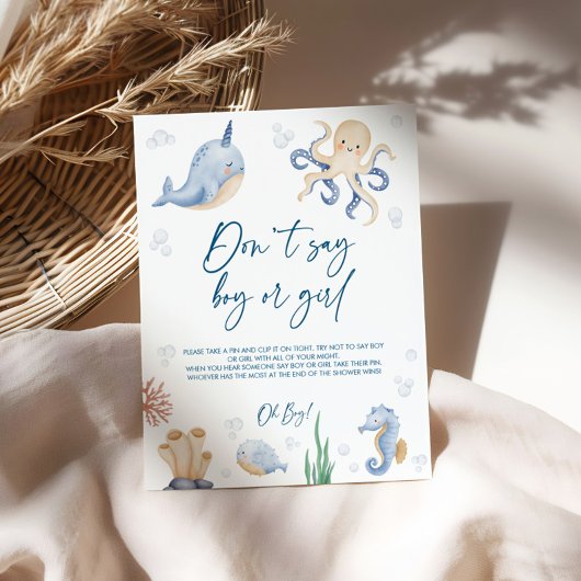 Poster SIGNE Baby shower Océanique