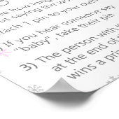 Poster SIGNE Baby shower Pink Winter Snowflake (Coin)