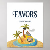 Poster SIGNE Baby shower Pirates Faveurs (Devant)