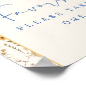 Poster Signe Baby shower préféré de Fox de bois bleu Dust (Coin)