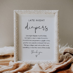 Poster SIGNE Baby shower STELLA Late Night Diapés