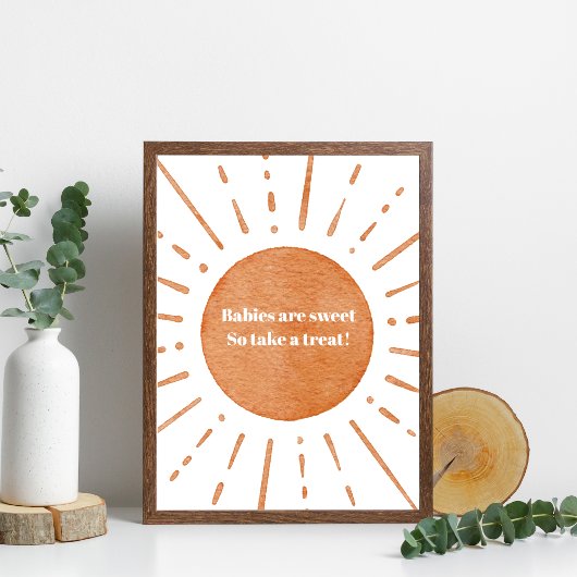 Poster SIGNE Baby shower Sun Boho
