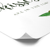 Poster Signe baiser olive aquarelle (Coin)