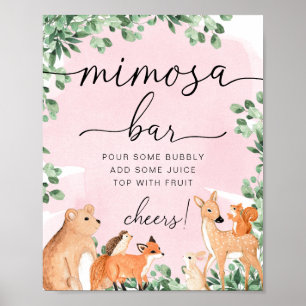 Poster SIGNE BARRE Baby shower rose Mimosa