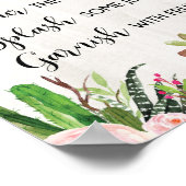 Poster SIGNE BARRE Mimosa Cactus Succulent Mariage floral (Coin)