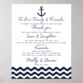 Poster signe bleu marine mariage (Devant)