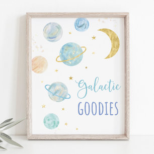 Poster SIGNE Bleu Pastel Galaxy Space Galactic Goodies
