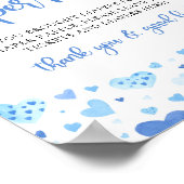 Poster Signe bleu Valentine Baby shower Déchets (Coin)