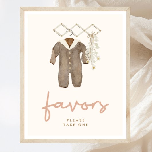 Poster Signe Boho Baby shower Faveurs