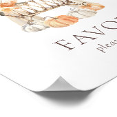 Poster Signe Boho Fall Floral Baby shower Faveurs (Coin)