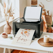 Poster Signe Boho Floral Fête des mariées café Faveurs