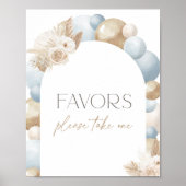 Poster Signe Boho Pampas Baby shower Arche Grass Faveurs (Devant)